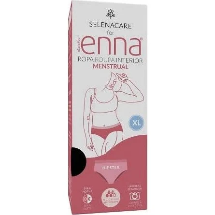 Enna Slip Mestruale Hipster Nero Flusso Pesante XL Giorno e Notte