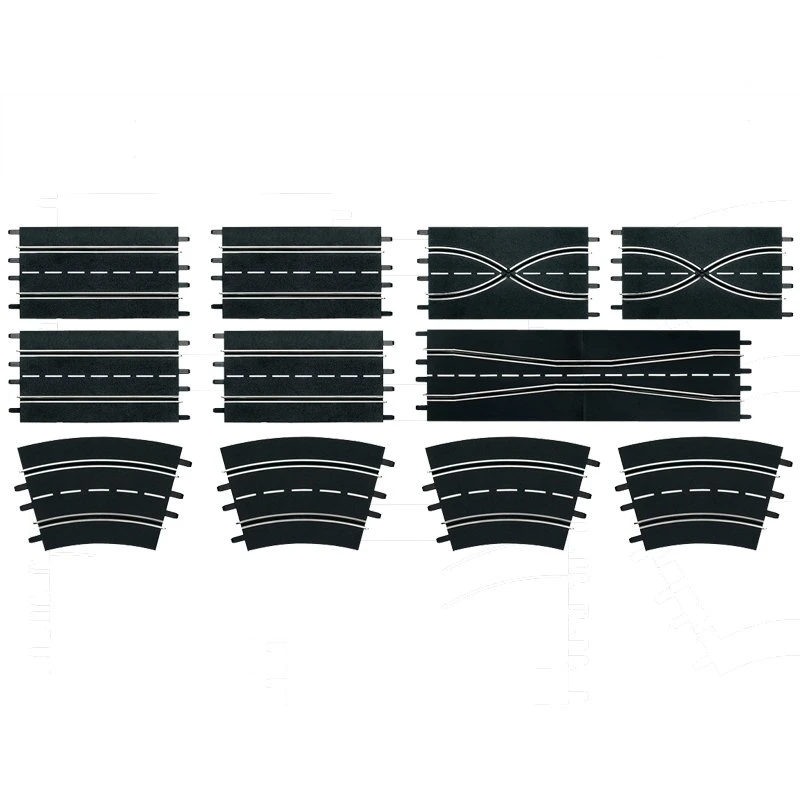 Carrera Extension Set 3 - 4 rettilinei, 2 cambi di corsia, 2 stretti, 4 curve