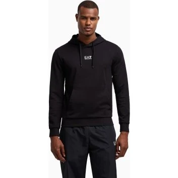 EA7 Emporio Armani Felpa Uomo con Cappuccio Nero