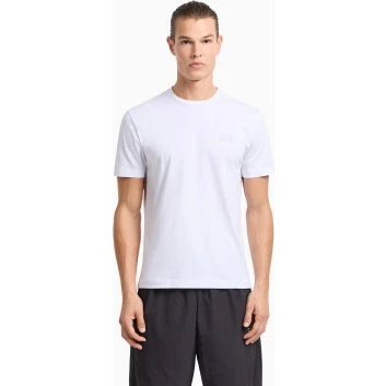 EA7 Maglietta Uomo con Logo Bianco - Cotone, XL