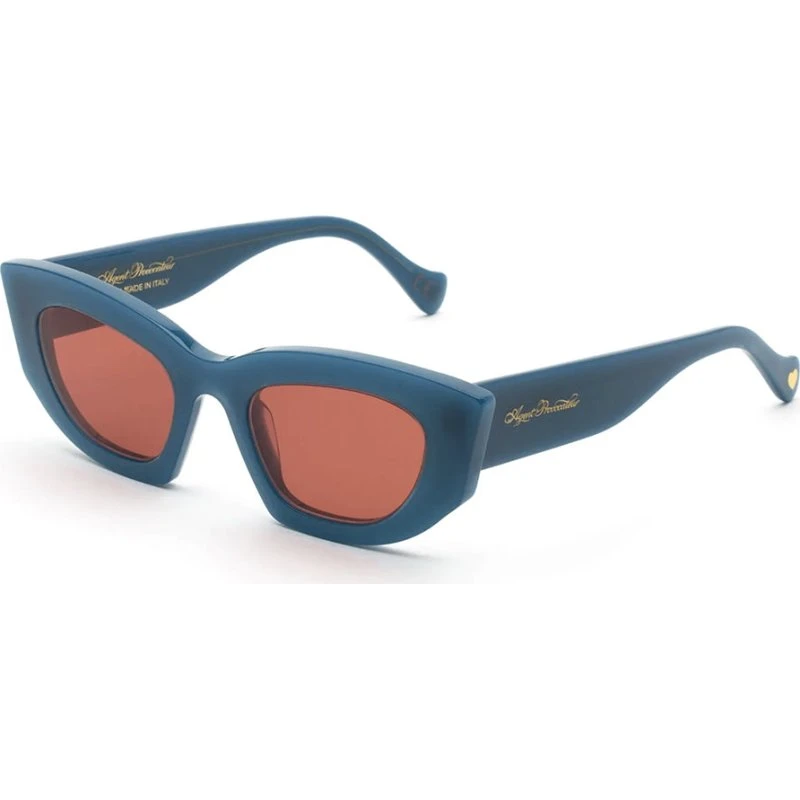 Agent Provocateur Kitti Occhiali da Sole Cat Eye in Acetato Blu e Bordeaux