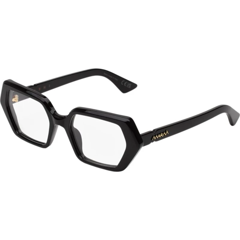 Marni WIW Zunari Occhiali da Vista Geometrici in Acetato Nero