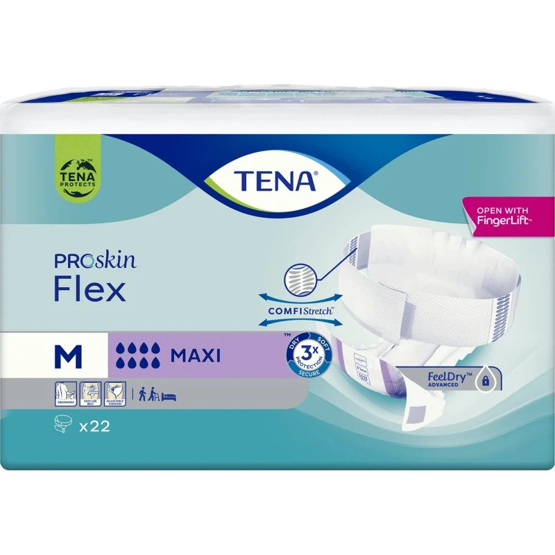 Tena Flex ProSkin Maxi M - Pannolini con cintura, 22 unità