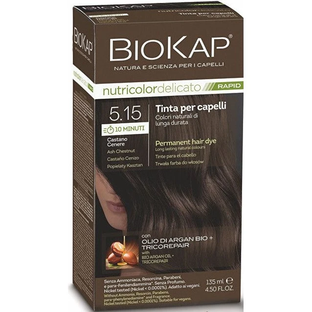 Biokap Nutricolor Delicato Rapid 5.15 Castano Cenere 135 ml