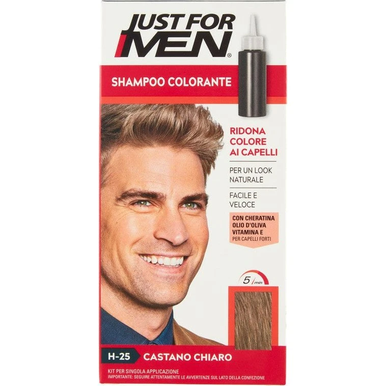 Just For Men Shampoo Colorante H25 Castano Chiaro