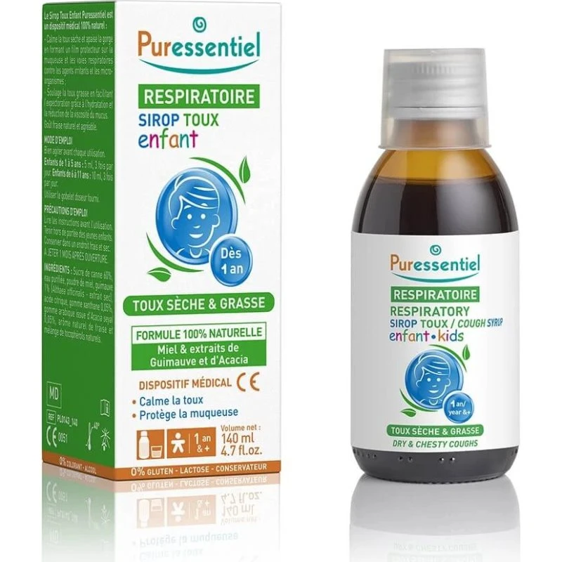 Puressentiel Sciroppo per la Tosse Bambini - Respirazione 140 ml