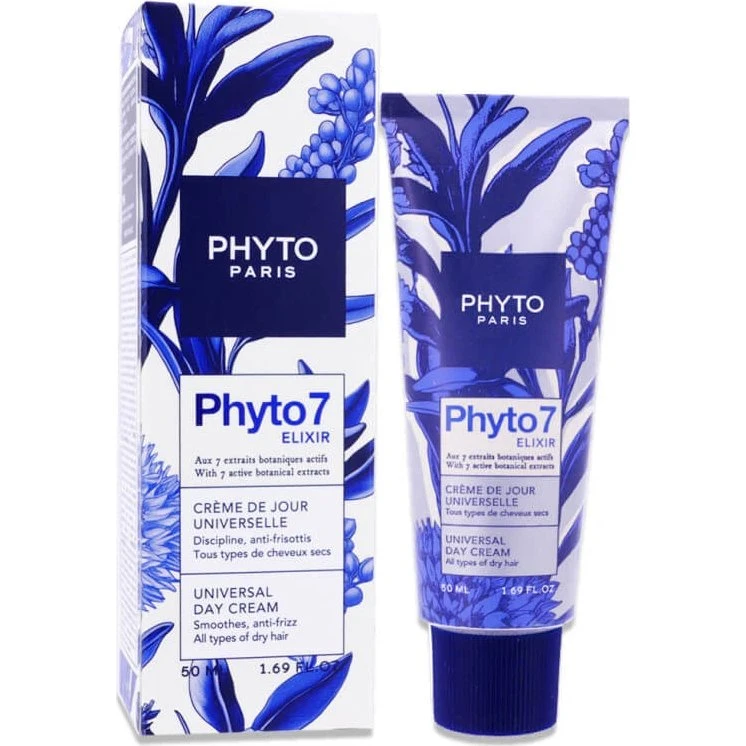 Phyto Paris Phyto 7 Elixir Crema Giorno per Capelli Secchi 50 ml