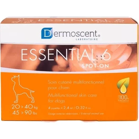 Dermoscent Essential 6 Spot On per Cani 20-40 kg, 4 Pipette