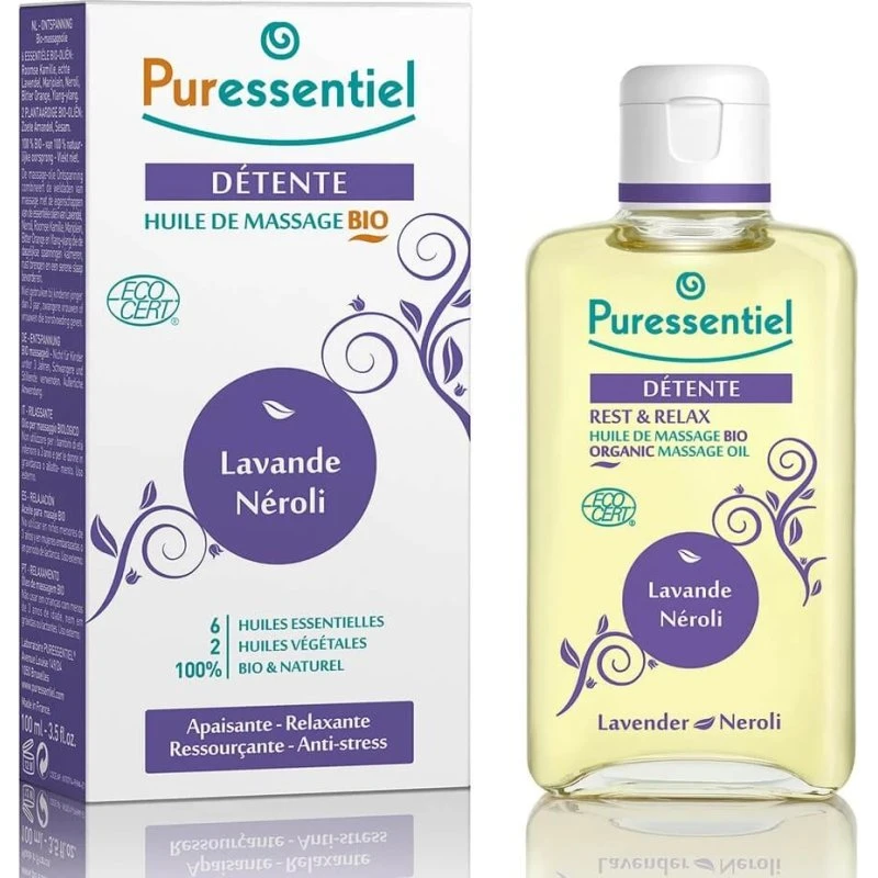 Puressentiel Olio per Massaggio Biologico Rilassante 100 ml