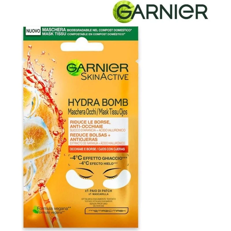 Garnier Patch Occhi Anti Fatica con Succo d'Arancia e Acido Ialuronico