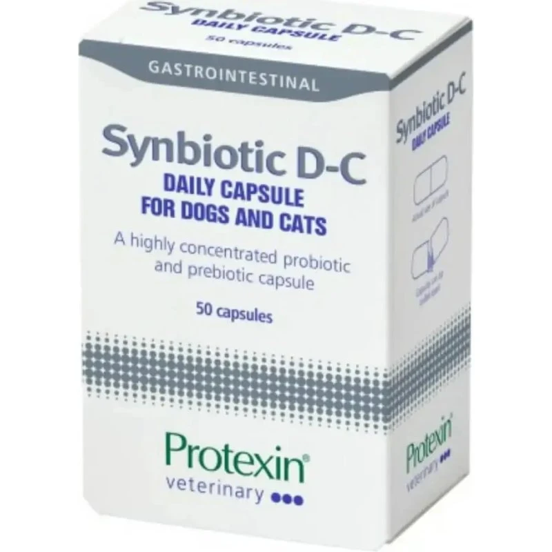 Synbiotic D-C per cani e gatti, 50 capsule