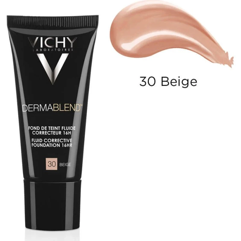 Vichy Dermablend Fondotinta Fluido Coprente Tonalità 30, 30ml