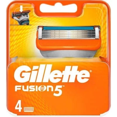 Gillette Fusion 5 Testine di ricambio con nastro lubrificante, 4 pezzi