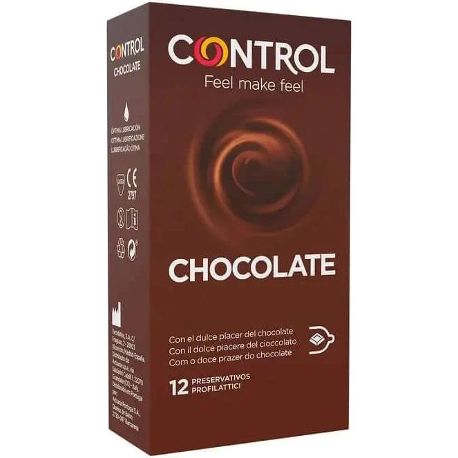 Control Chocolate Preservativi al Cioccolato, 12 pz