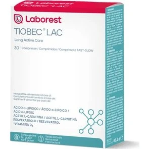 Uriach Tiobec Lac - Integratore Acido Alfa-Lipoico e Vitamina D3, 30 capsule