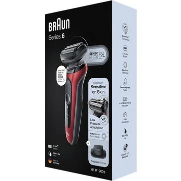 Braun Series 6 Rasoio Elettrico Nero/Blu