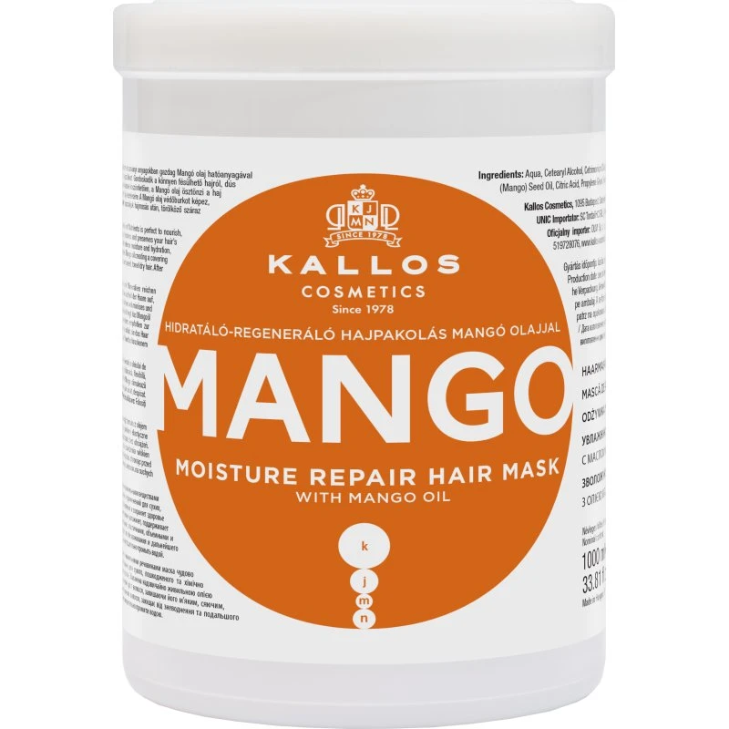 Kallos Maschera Idratante con Olio di Mango 275ml