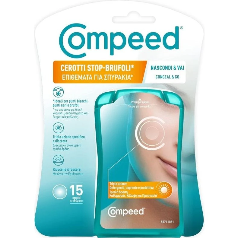 Compeed Cerotti Stop-Brufoli Nascondi e Vai 15 pz