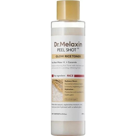 Dr.Melaxin Peel Shot Glow White Rice Toner, 200 ml