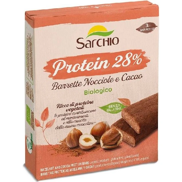 Sarchio Barrette Protein Nocciole e Cacao Senza Glutine