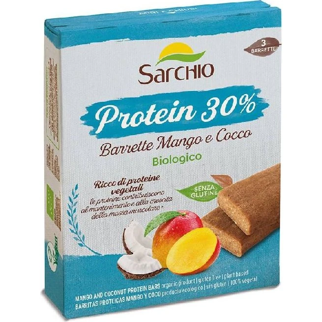 Sarchio Barrette Protein Mango e Cocco Senza Glutine