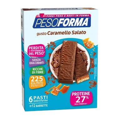 PesoForma Barrette Caramello Salato 12 Pezzi