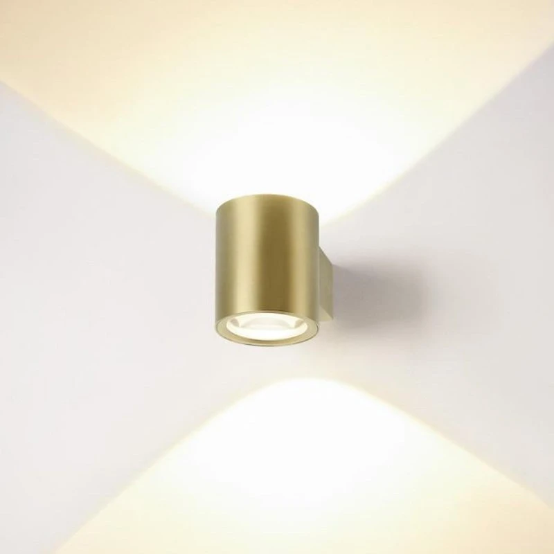 Applique Oculus SLV color ottone, design moderno in alluminio