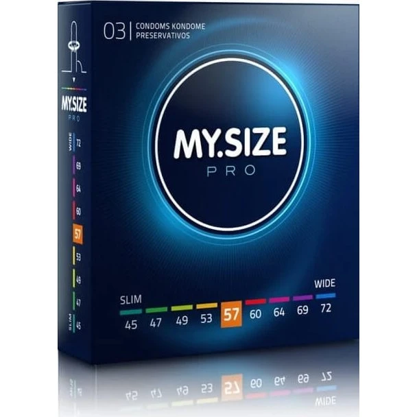 My.Size PRO Preservativi 57mm - Confezione da 3 pezzi