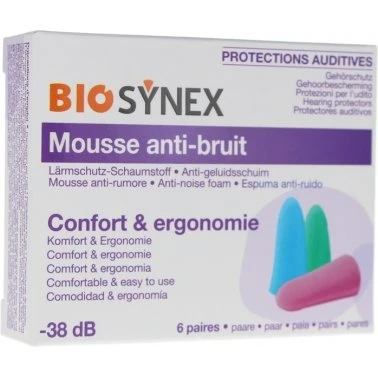 Biosynex Protezione Udito in Schiuma 6 Paia