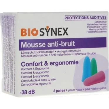 Biosynex Protezione Udito in Schiuma 3 Paia
