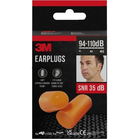 3M Tappi Auricolari 1100 dB con Custodia