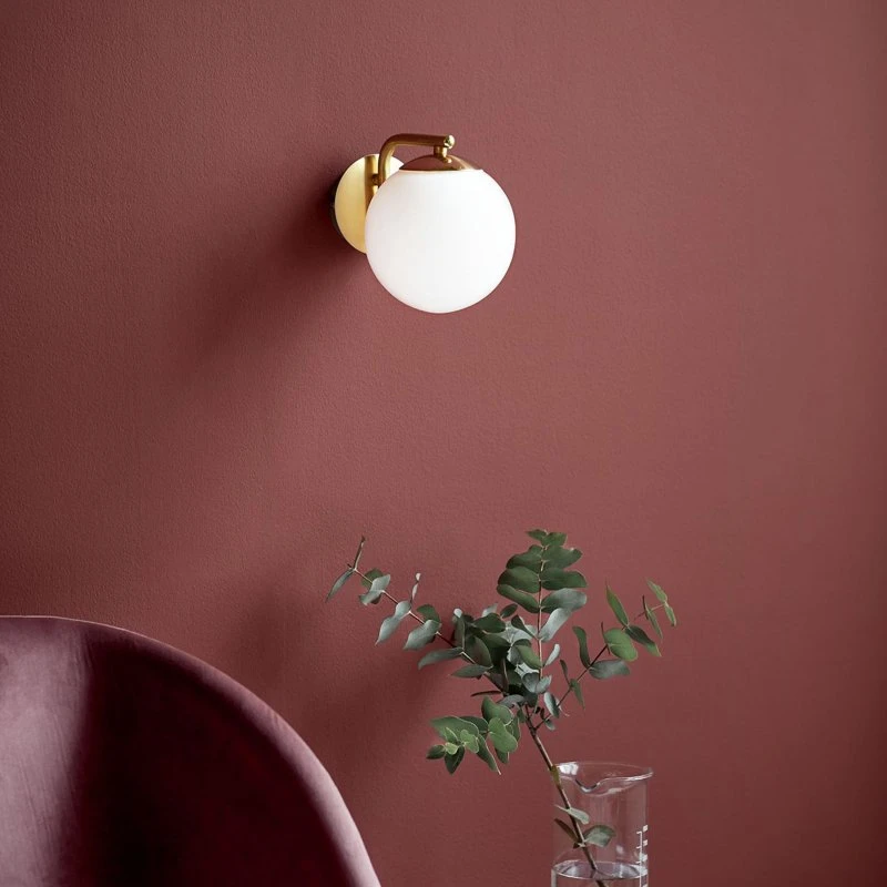 Nordlux Applique da Parete Grant Brass con Paralume in Vetro