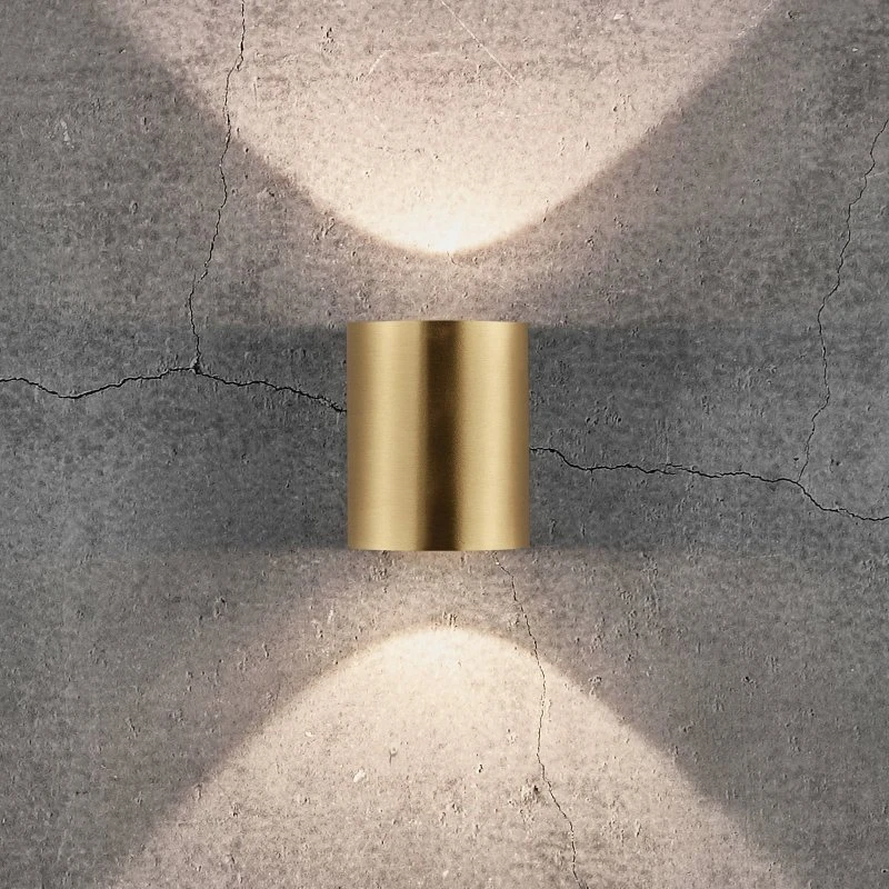 Nordlux Applique Canto 2 Ottone 10 cm Luce Up/Down IP44