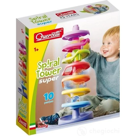 Quercetti Spiral Tower Super - Pista Biglie per Bambini 1+