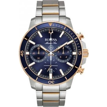 Bulova Marine Star Crono 98B301 45 mm Acciaio Rose-Gold