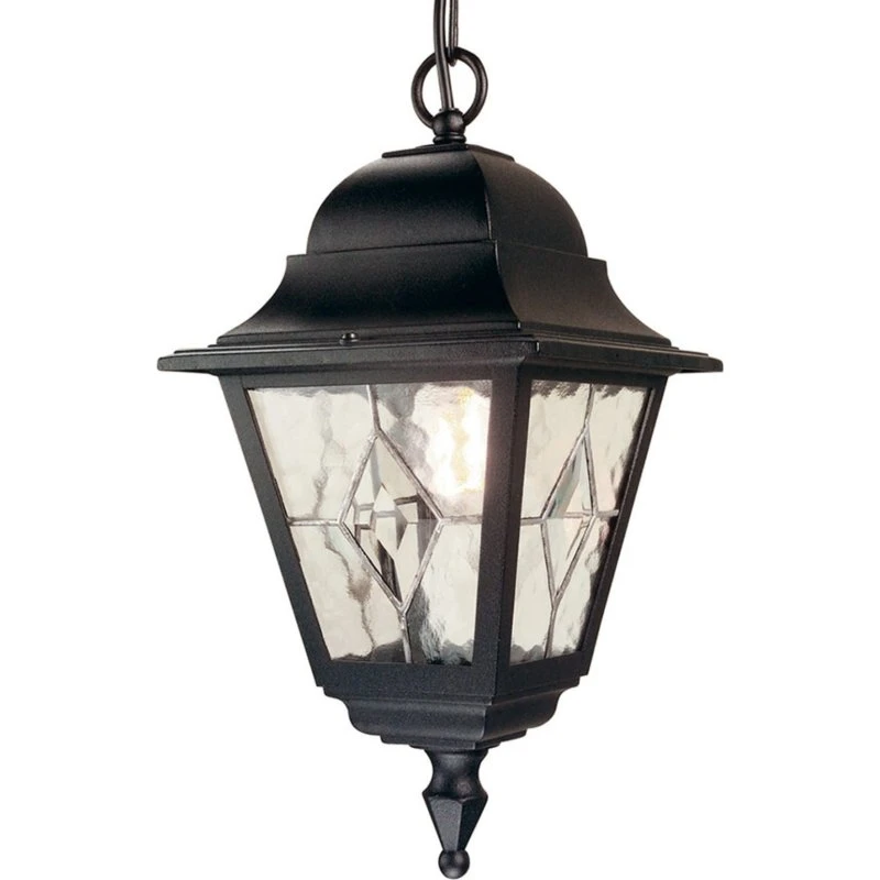 Elstead Lampada a sospensione Norfolk NR9, Nero/Trasparente, IP43