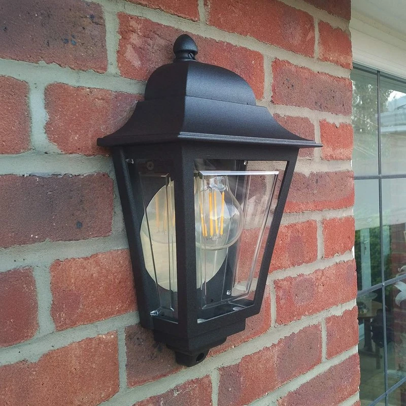 Elstead Applique da esterno Deco Lane, Nera, Alluminio, IP44