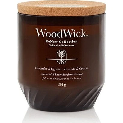 WoodWick ReNew Lavanda & Cipresso Candela Profumata Media