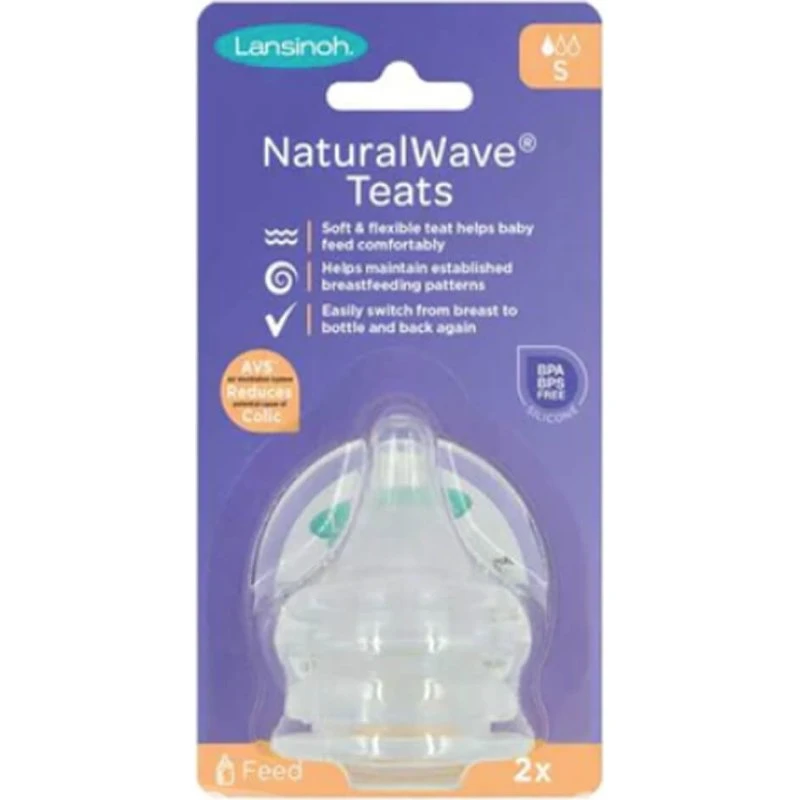 Lansinoh Tettarelle Natural Wave Flusso Lento - 2 pezzi