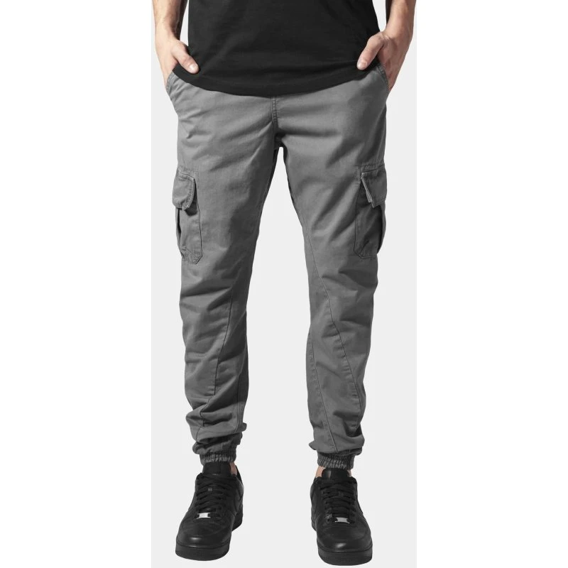 Urban Classics Pantaloni Cargo da Uomo in Cotone Antracite