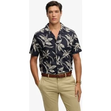 Superdry Camicia Hawaiana Blu Navy M4011128A Taglia L