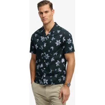 Superdry Camicia Uomo Cabana Blu Navy con Stampa Floreale L