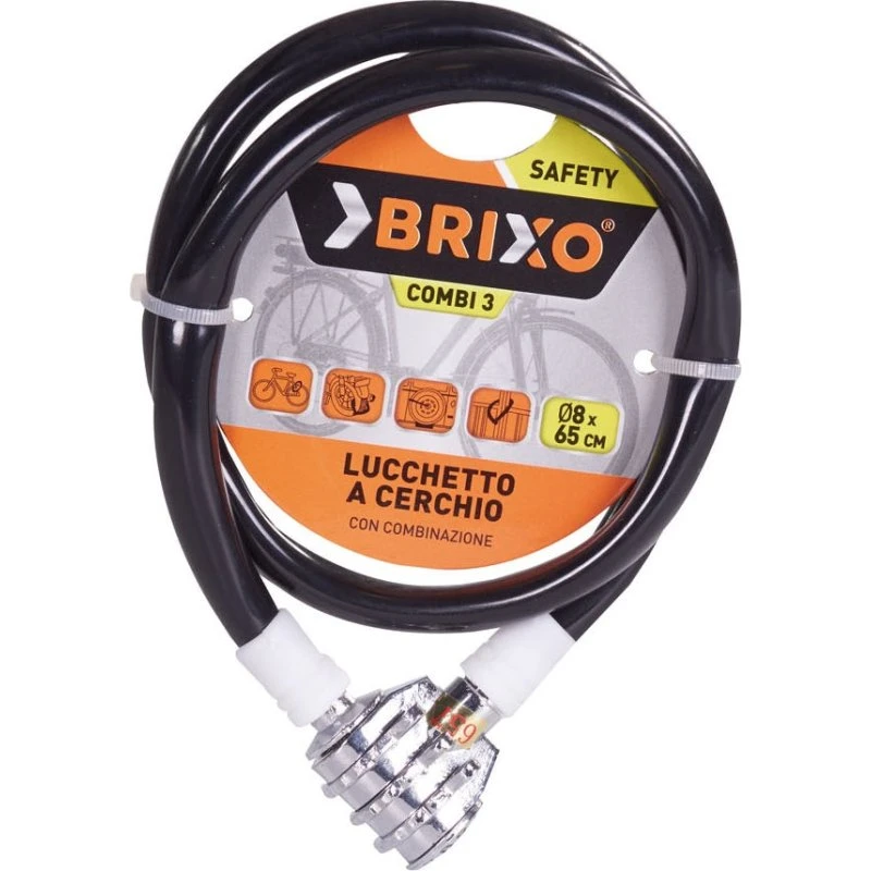 Brixo Lucchetto a Cerchio 3 Cifre 8x65 cm
