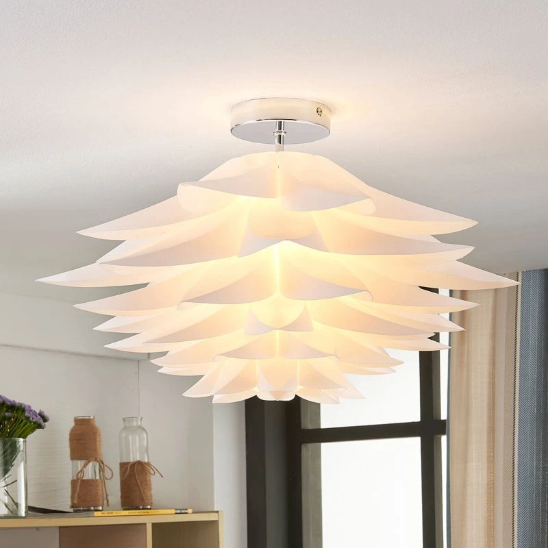 Lindby Plafoniera Rimon Bianca Ø 50 cm E27