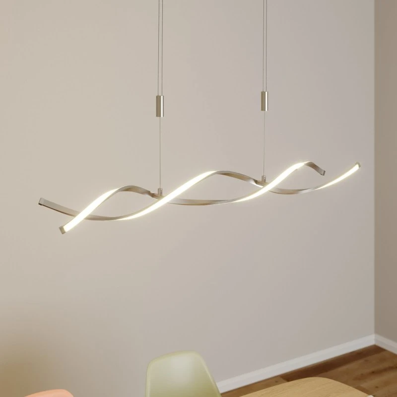 Auron Lindby Lampada a Sospensione LED Nichel e Bianco