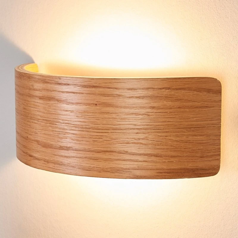 Lindby Applique a Parete Rafailia in Legno Scuro 23 cm
