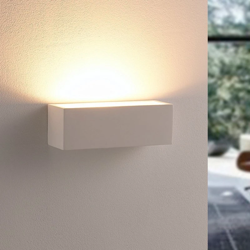 Lindby Applique da Parete Santino White in Gesso
