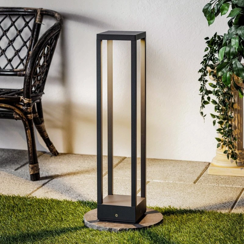 Lucande Lampione LED Carlota Antracite 65 cm