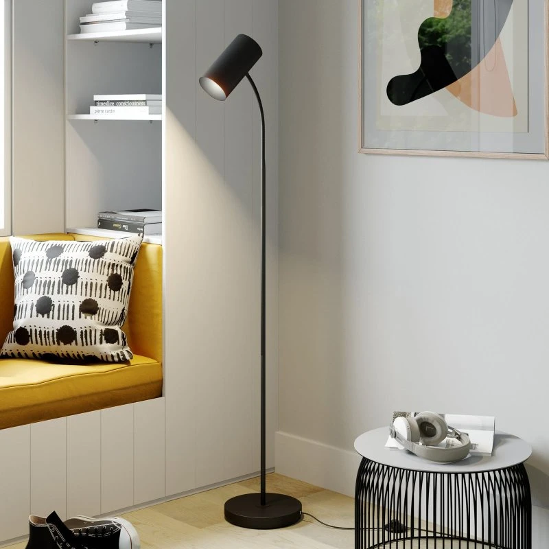 Lindby Piantana Karoli Nera con Braccio Flessibile, 156 cm