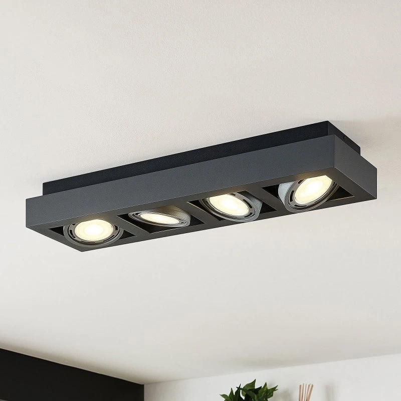 Ronka 4 Plafoniera Arcchio Grigio Scuro - Faretto Orientabile